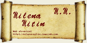 Milena Mitin vizit kartica